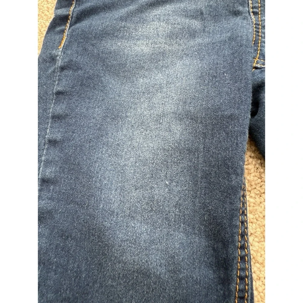 VIGOSS Girl's Small (7/8) Blue Denim‎ Bermuda Shorts Glitter Stripe Casual